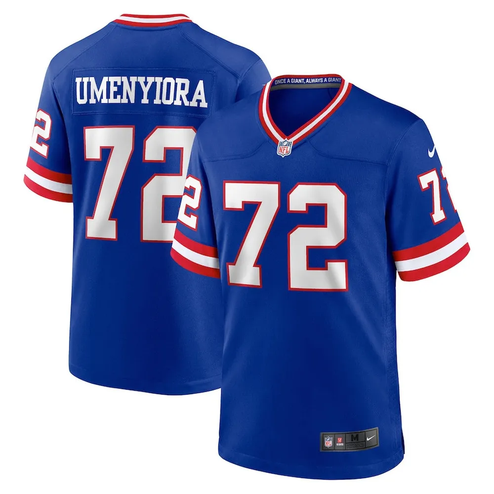 Osi Umenyiora New York Giants Classic Retired Player Game Jersey – Royal