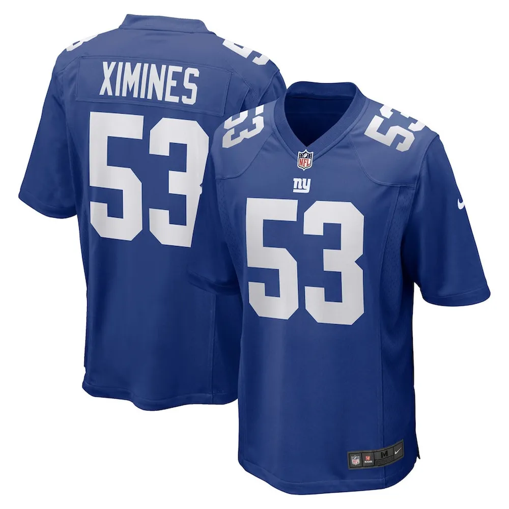 Oshane Ximines 53 New York Giants Game Jersey – Royal