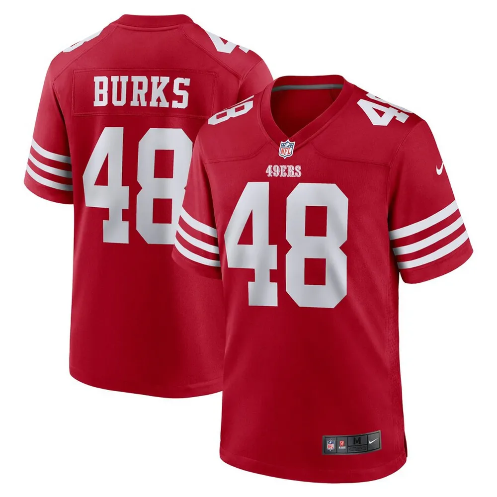 Oren Burks San Francisco 49ers Game Player Jersey – Scarlet