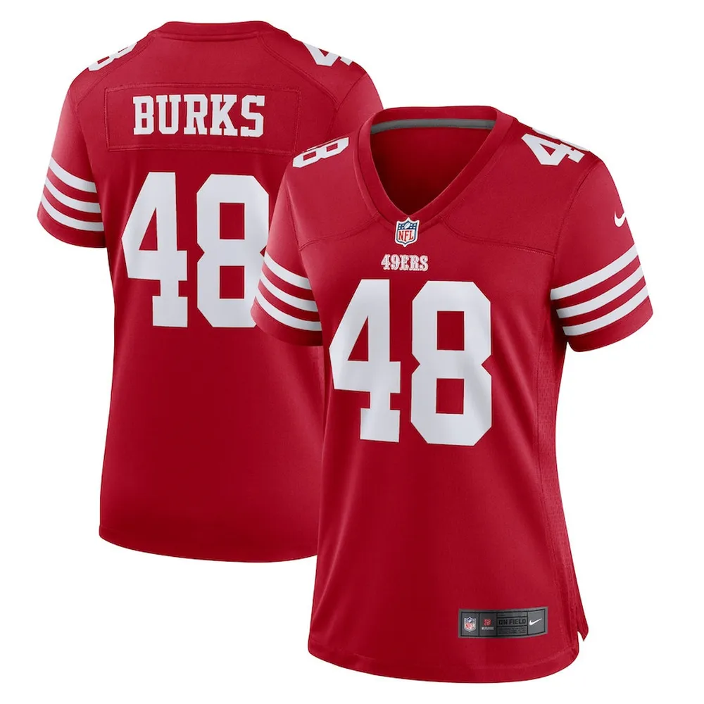 Oren Burks San Francisco 49ers Women’s Game Player Jersey – Scarlet