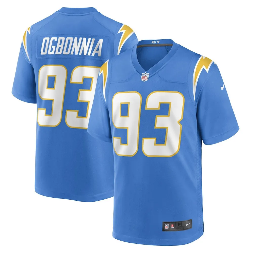 Otito Ogbonnia Los Angeles Chargers Game Player Jersey – Powder Blue