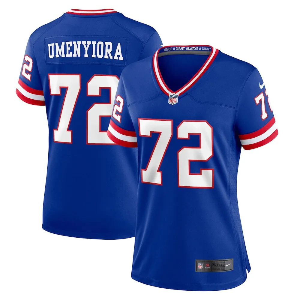 Osi Umenyiora 72 New York Giants Women’s Classic Retired Player Game Jersey – Royal