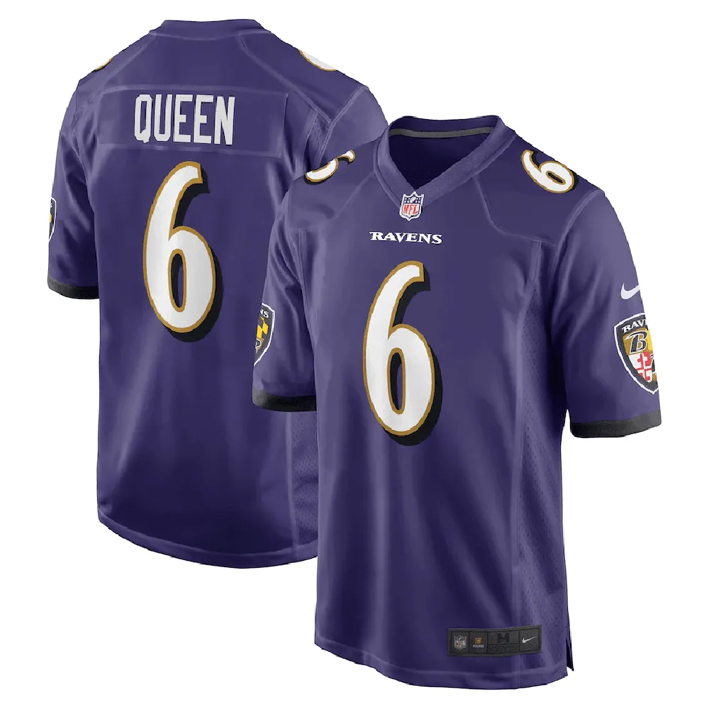 Patrick Queen 6 Baltimore Ravens Game Player Jersey – Purple