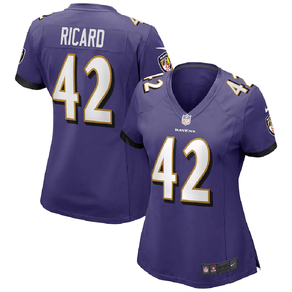 Patrick Ricard 42 Baltimore Ravens Women’s Game Jersey – Purple