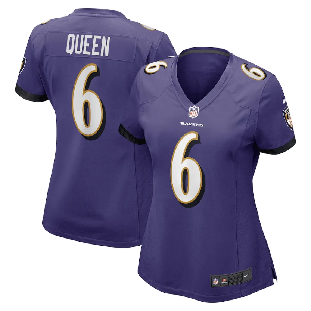 Patrick Queen 6 Baltimore Ravens Women’s Game Player Jersey – Purple