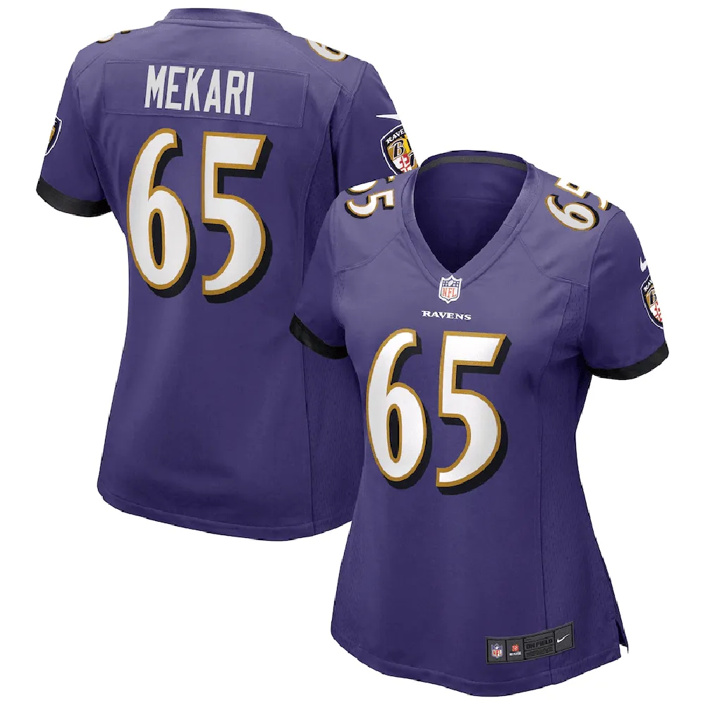 Patrick Mekari Baltimore Ravens Women’s Game Jersey – Purple