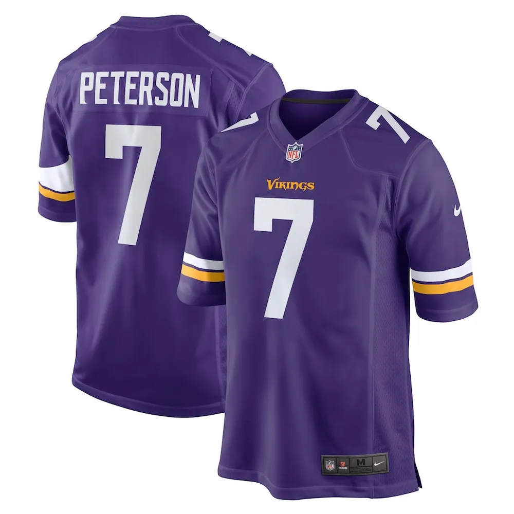 Patrick Peterson 7 Minnesota Vikings Player Game Jersey – Purple