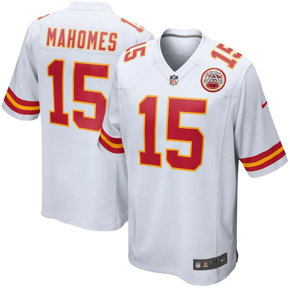 Patrick Mahomes 15 Kansas City Chiefs Game Jersey – White