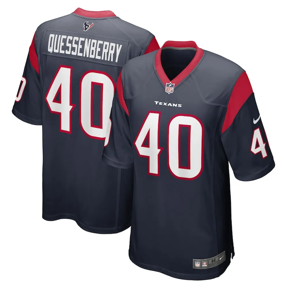 Paul Quessenberry Houston Texans Game Player Jersey – Navy