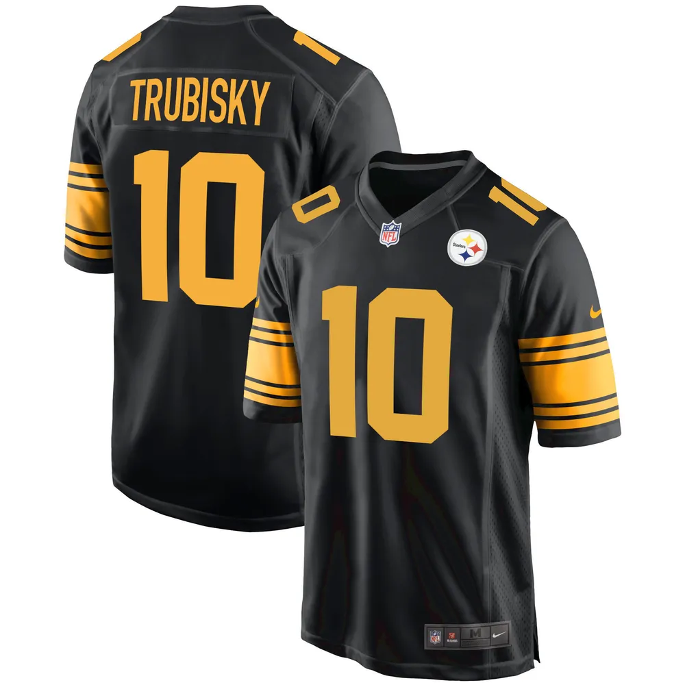 Pittsburgh Steelers Mitchell Trubisky 10 Alternate Game Player Jersey – Black Jersey