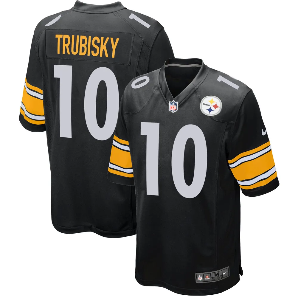 Pittsburgh Steelers Mitchell Trubisky 10 Game Player Jersey – Black Jersey