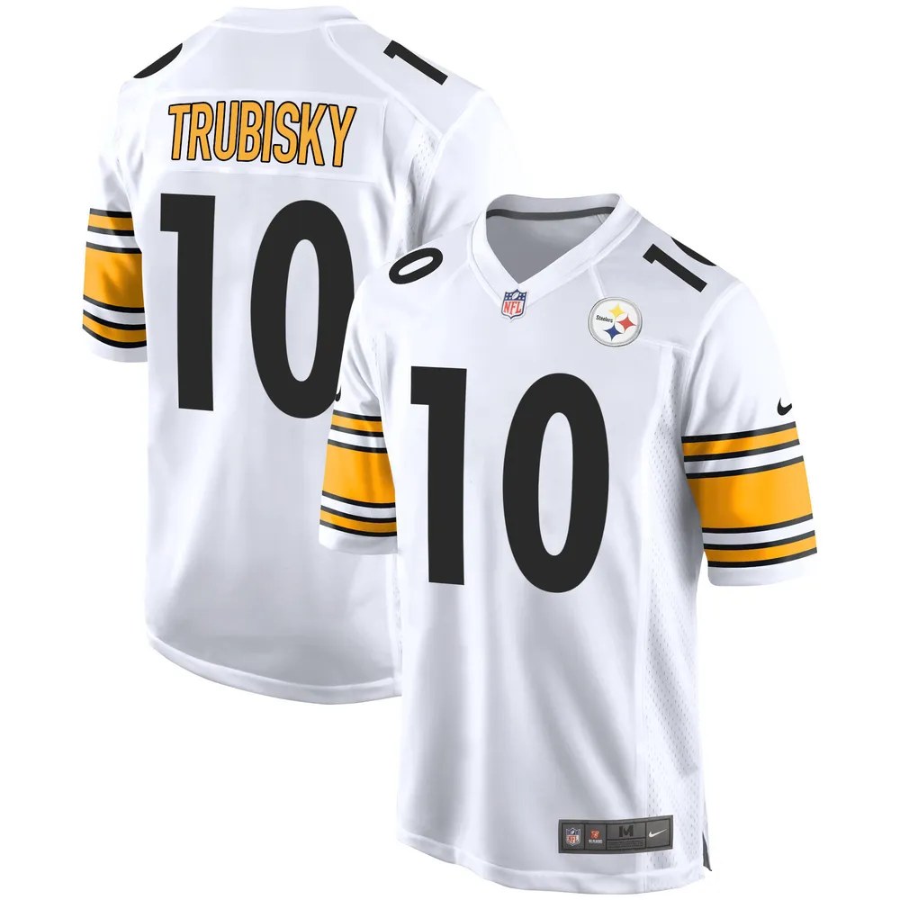 Pittsburgh Steelers Mitchell Trubisky 10 Game Player Jersey – White Jersey