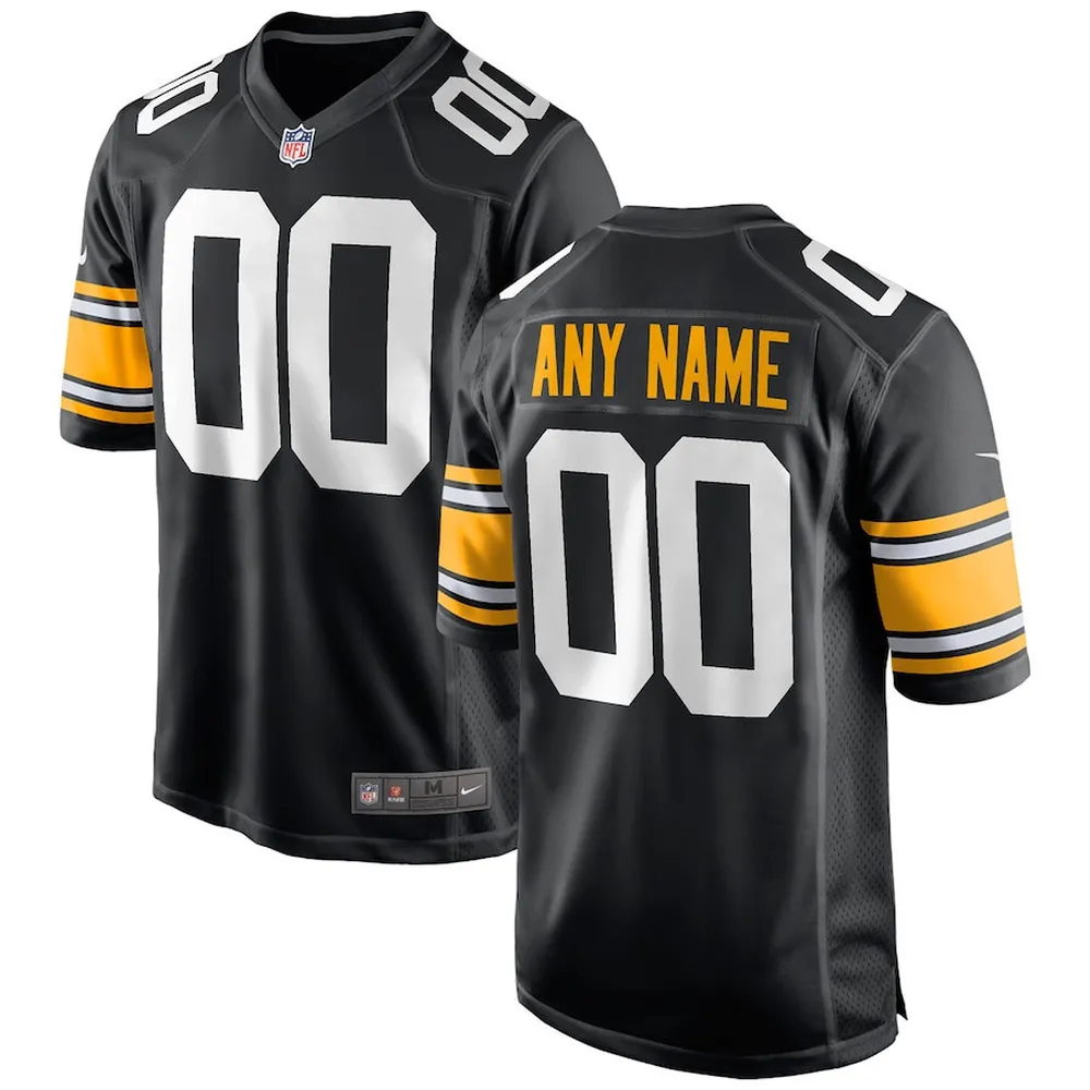 Pittsburgh Steelers Alternate Custom YOUTH Game Jersey – Black