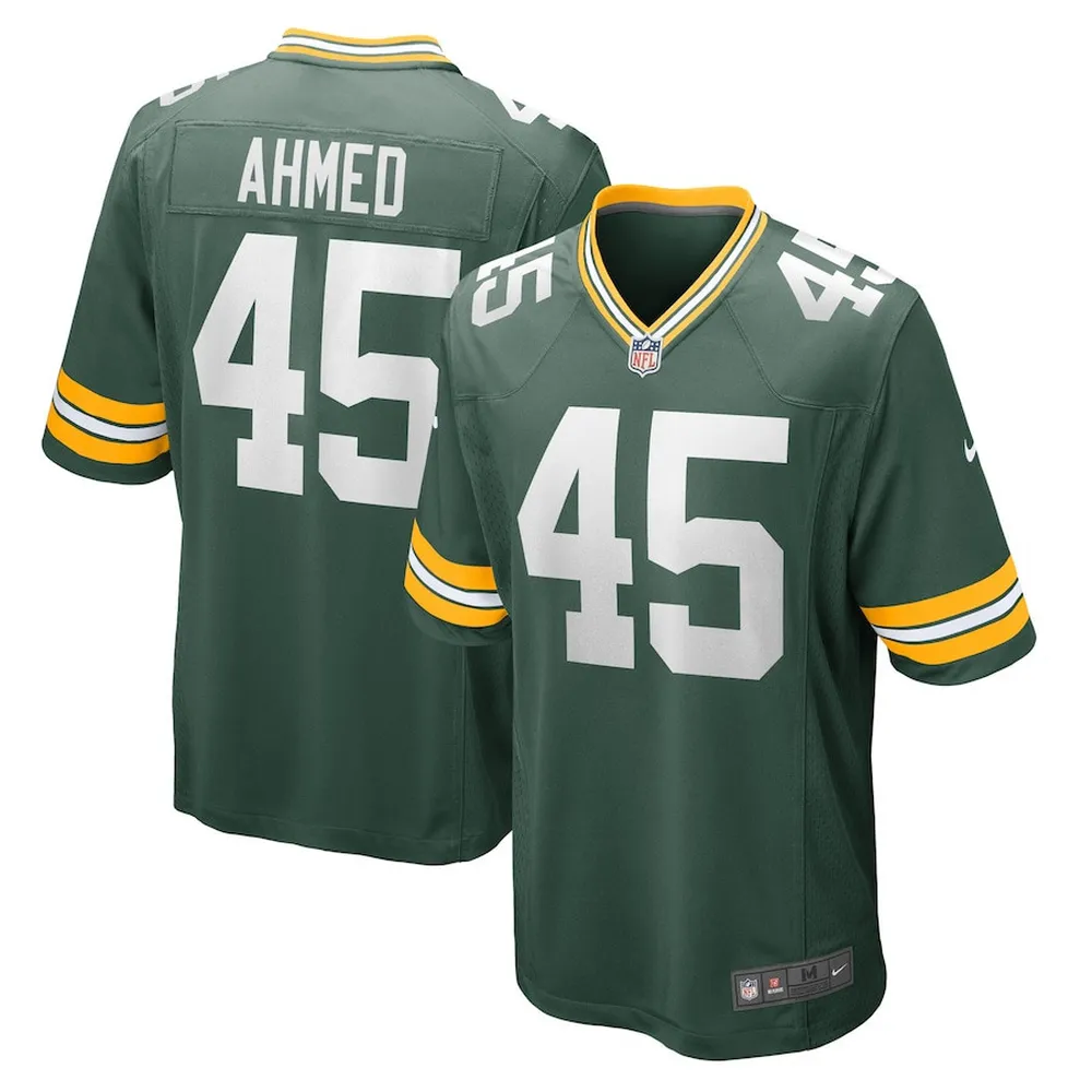 Ramiz Ahmed Green Bay Packers Game Player Jersey – Green