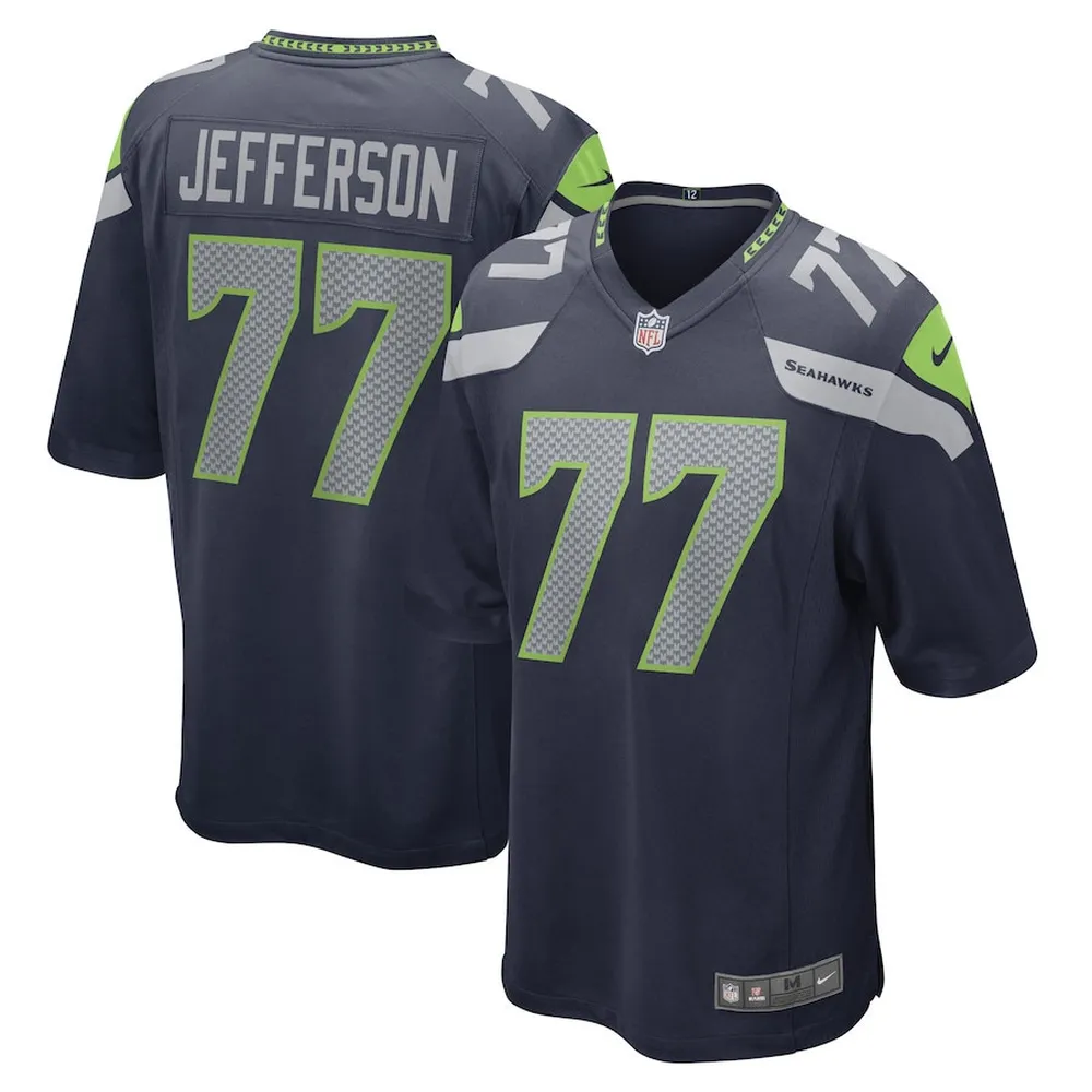 Quinton Jefferson Seattle Seahawks Game Player Jersey – College Navy