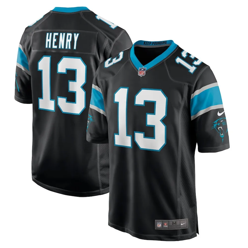 Ra’Shaun Henry Carolina Panthers Game Player Jersey – Black