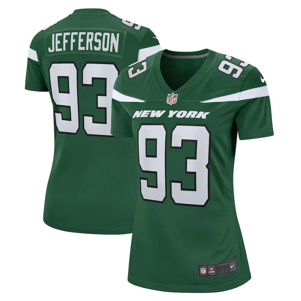 Quinton Jefferson 93 New York Jets Women’s Game Jersey – Green