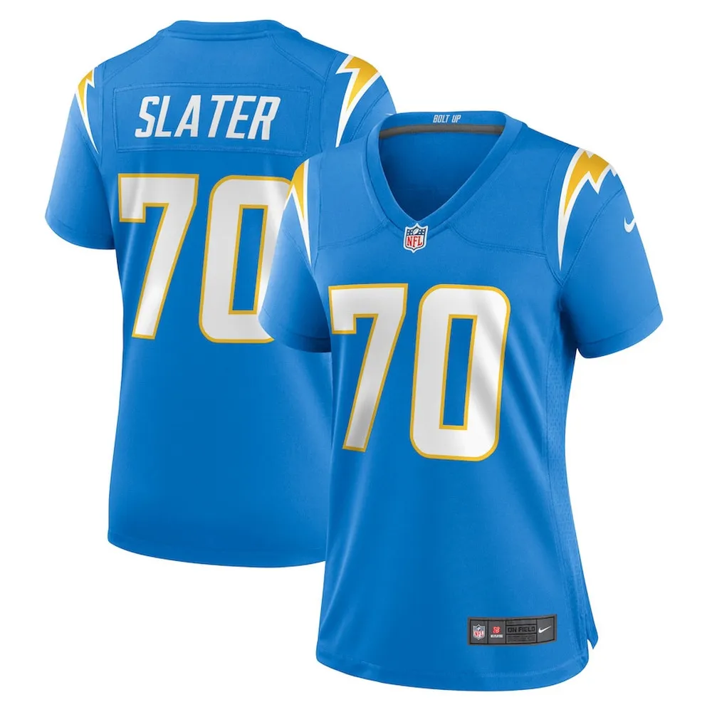 Rashawn Slater 70 Los Angeles Chargers Women’s Game Jersey – White