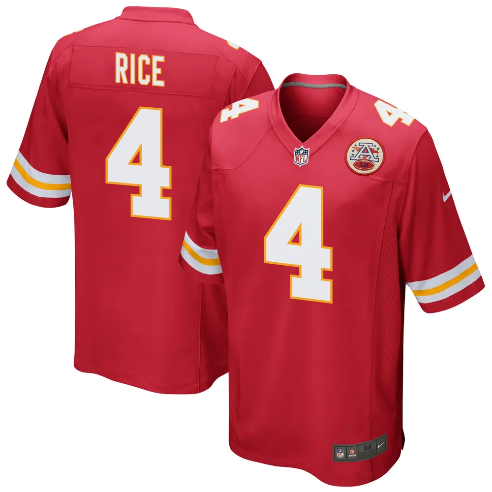 Rashee Rice 4 Kansas City Chiefs Game Jersey – Men, Red