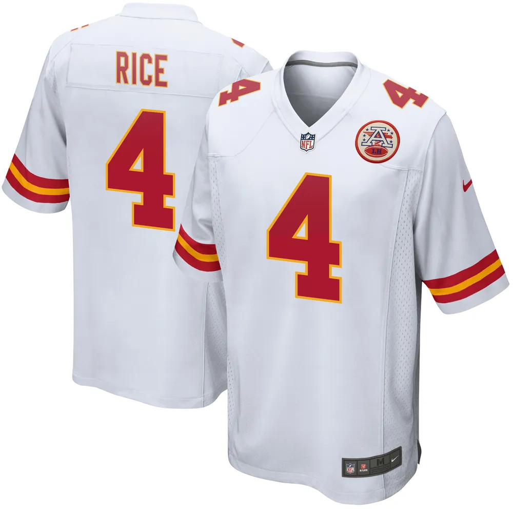 Rashee Rice 4 Kansas City Chiefs Game Jersey – Men, White