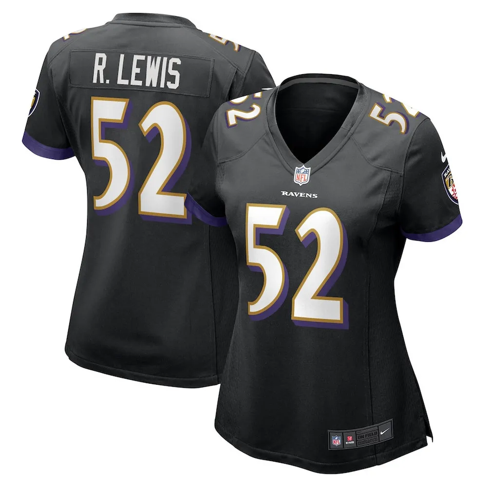 Ray Lewis 52 Baltimore Ravens Women’s Game Jersey – Purple