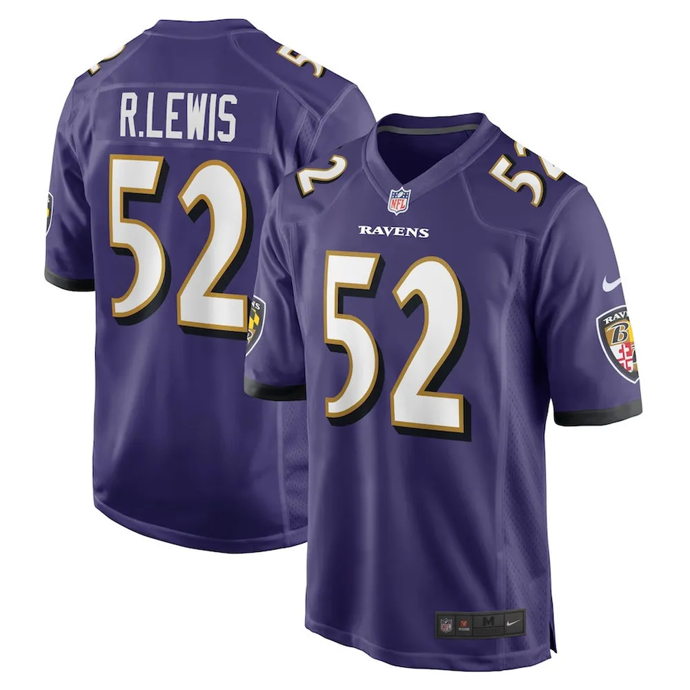 Ray Lewis 52 Baltimore Ravens Women’s Retired Player Jersey – Black