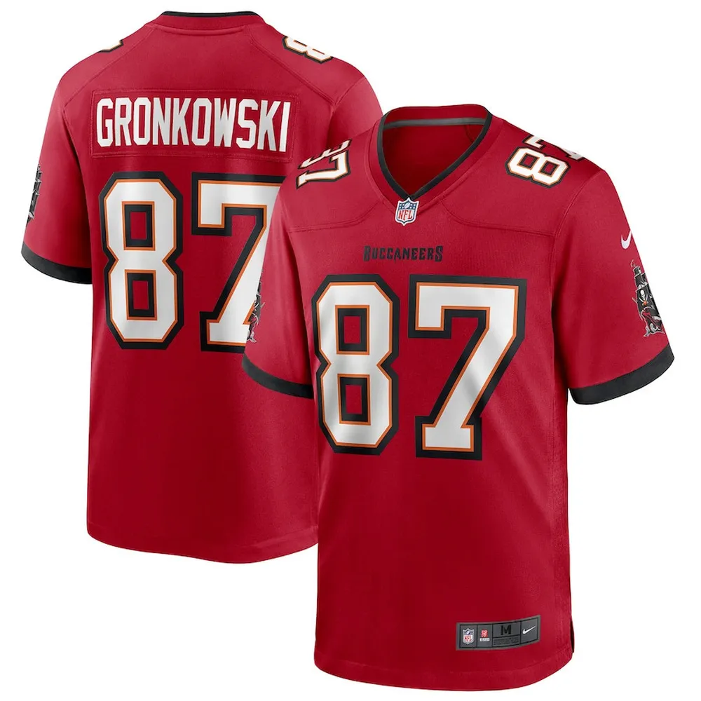 Rob Gronkowski 87 Tampa Bay Buccaneers Game Jersey – Red