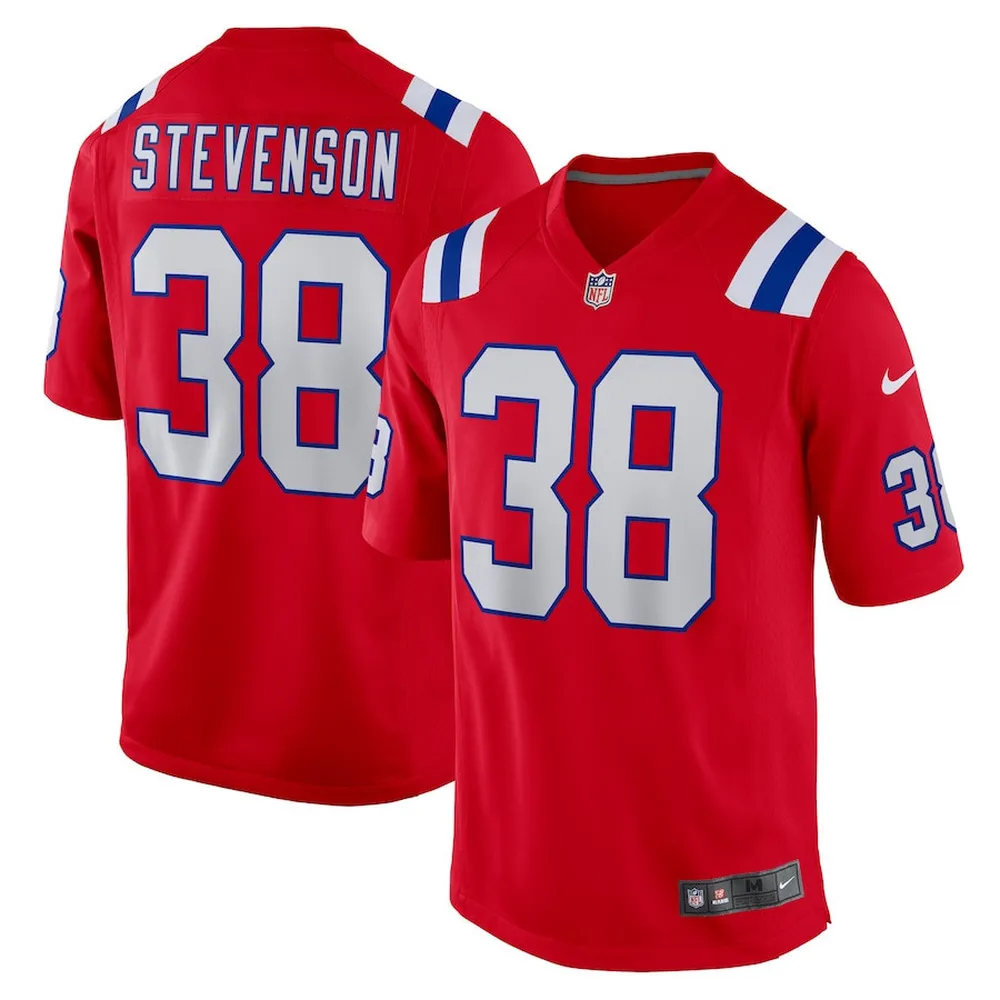 Rhamondre Stevenson New England Patriots Alternate Game Player Jersey – Red