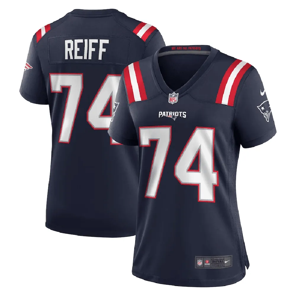 Riley Reiff 74 New England Patriots Women’s Game Jersey – Navy