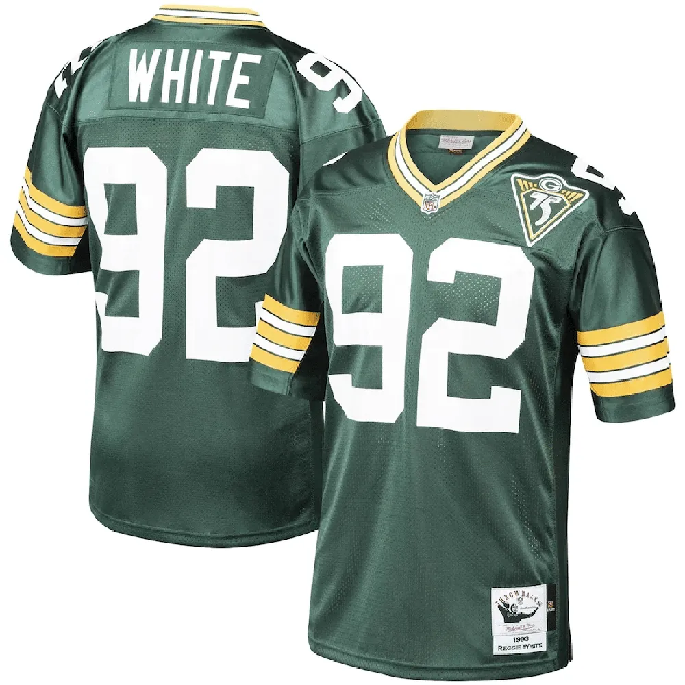 Reggie White 92 Green Bay Packers Mitchell & Ness 1993 Throwback Retired Player Jersey – Green