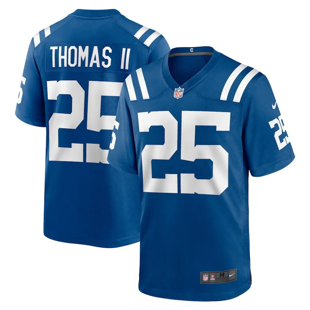 Rodney Thomas II 25 Indianapolis Colts Game Player Jersey – Royal