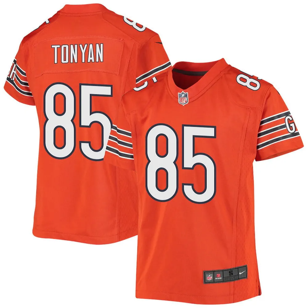 Robert Tonyan 85 Chicago Bears Youth Altenate Game Jersey – Orange