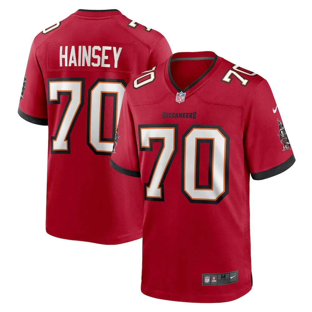 Robert Hainsey 70 Tampa Bay Buccaneers Game Jersey – Red