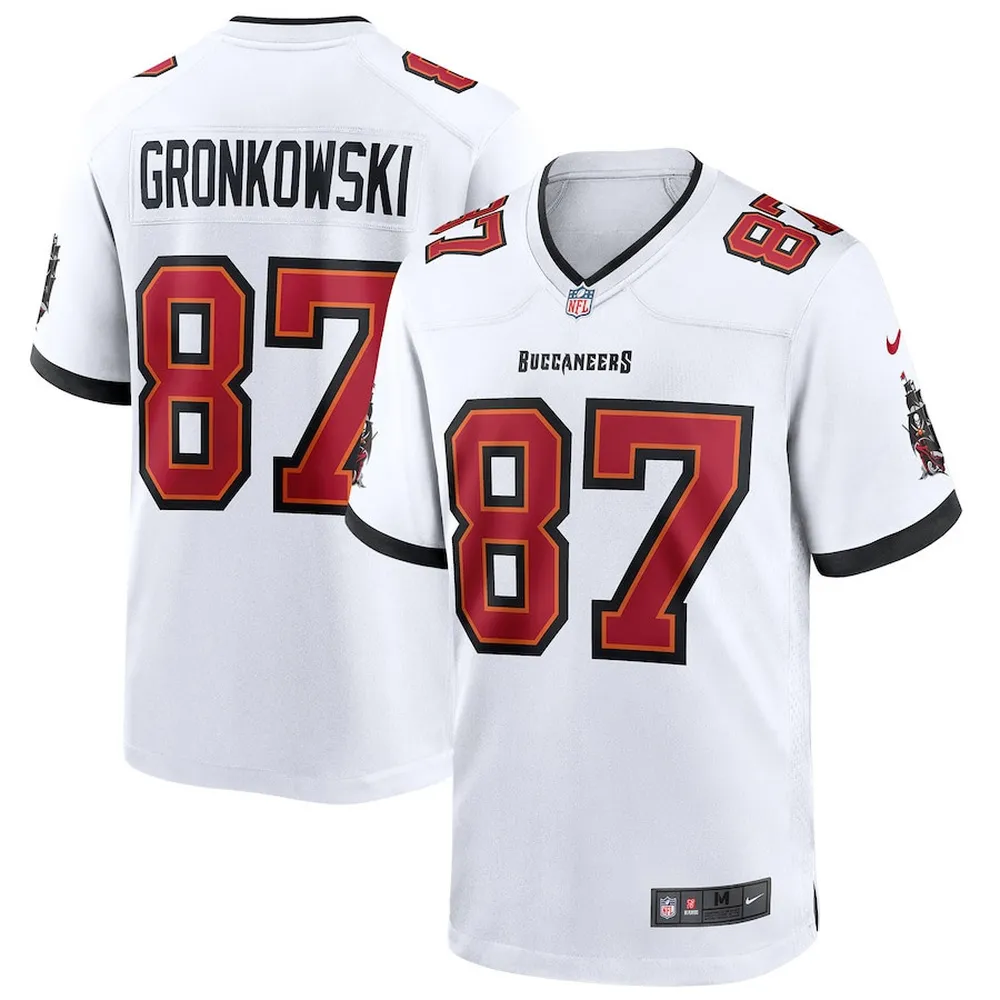 Rob Gronkowski 87 Tampa Bay Buccaneers Game Jersey – White