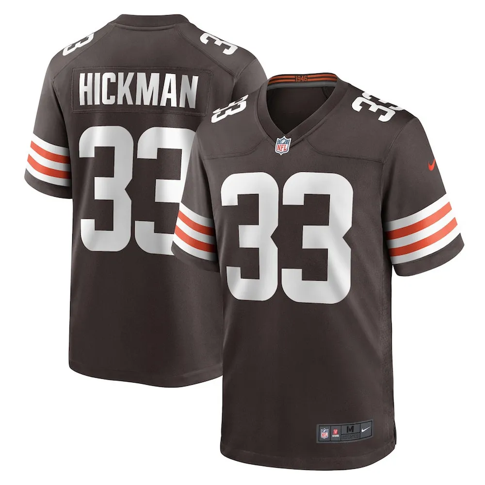 Ronnie Hickman 33 Cleveland Browns Men Team Game Jersey – Brown