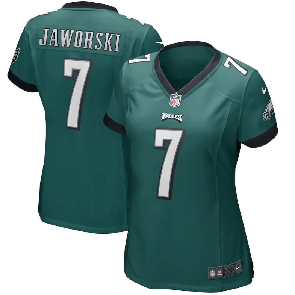 Ron Jaworski 7 Philadelphia Eagles Women’s Game Retired Player Jersey – Midnight Green