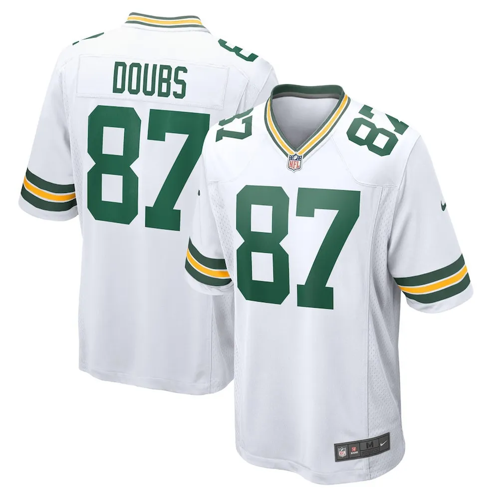 Romeo Doubs 87 Green Bay Packers Game Player Jersey – White