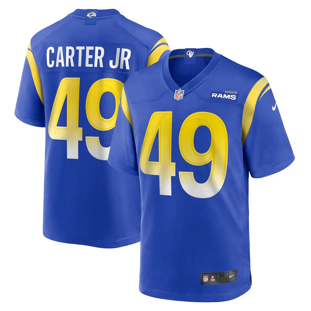 Roger Carter Jr. Los Angeles Rams Game Player Jersey – Royal