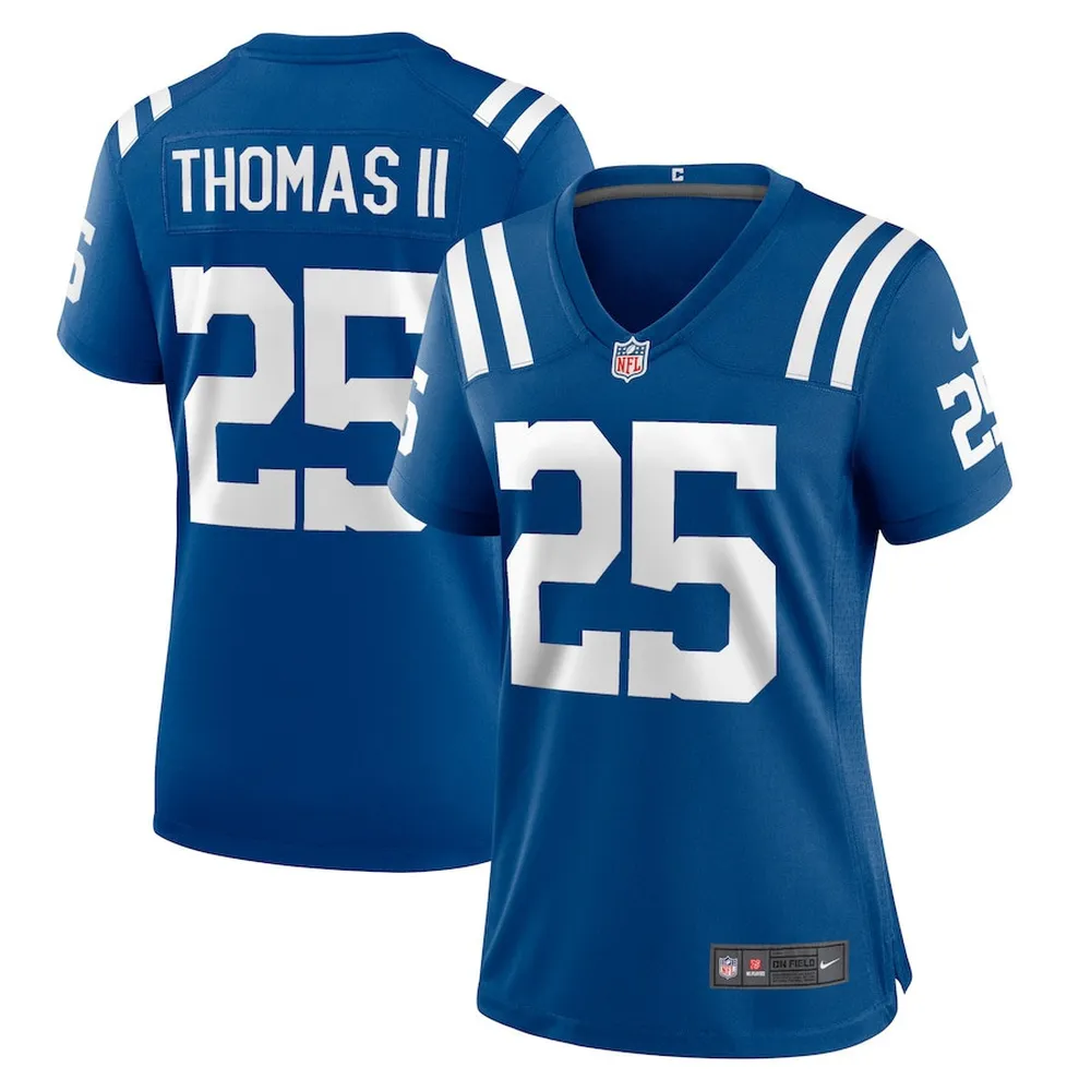 Rodney Thomas II 25 Indianapolis Colts Women’s Game Player Jersey – Royal