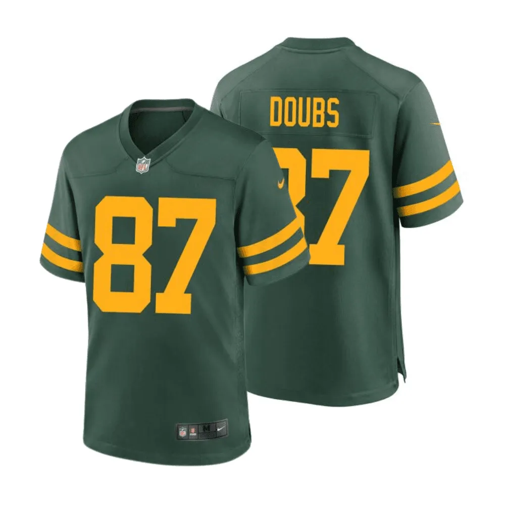 Romeo Doubs 87 Green Bay Packers 50s Classic Men Game Jersey – Green & Gold