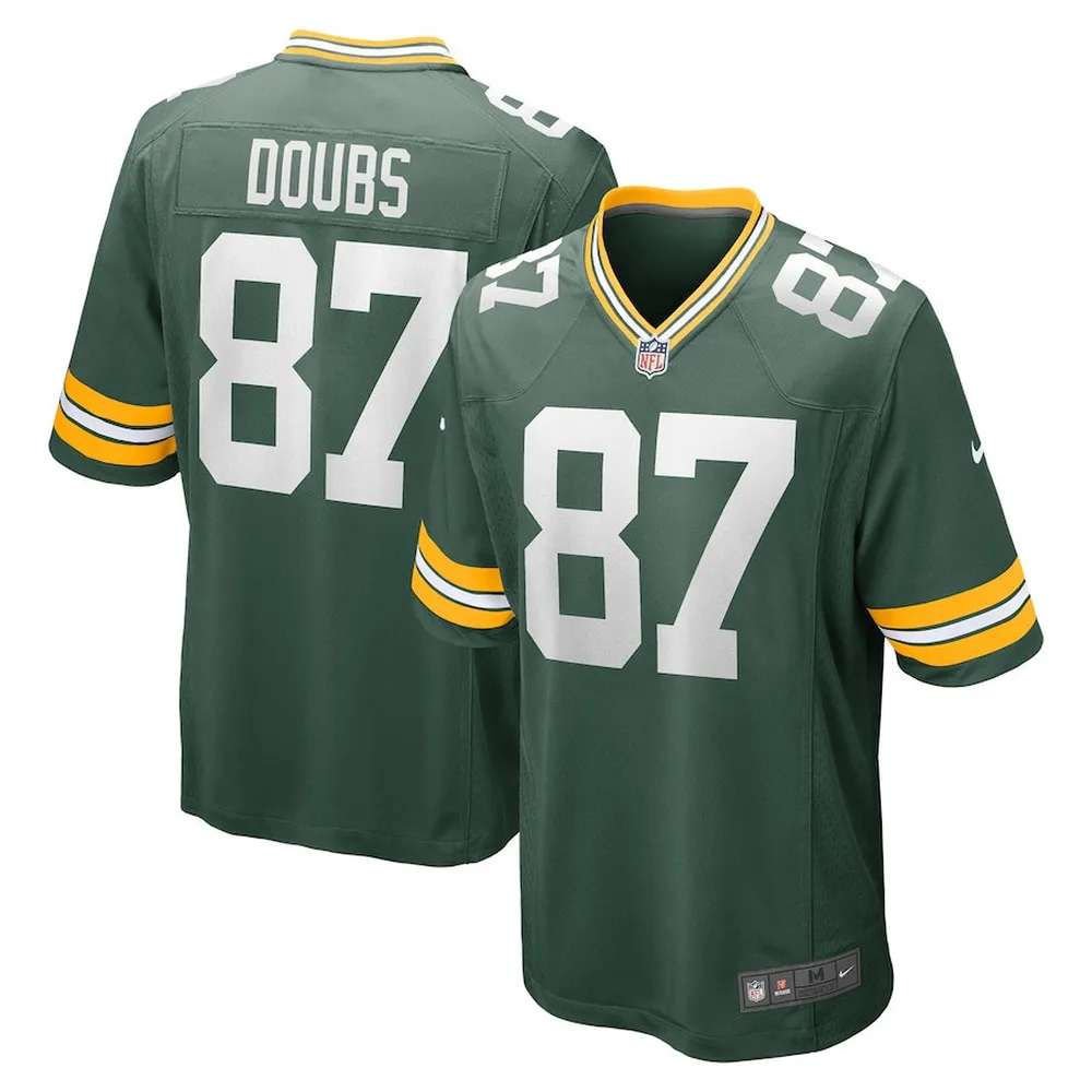 Romeo Doubs 87 Green Bay Packers Game Player Jersey – Green