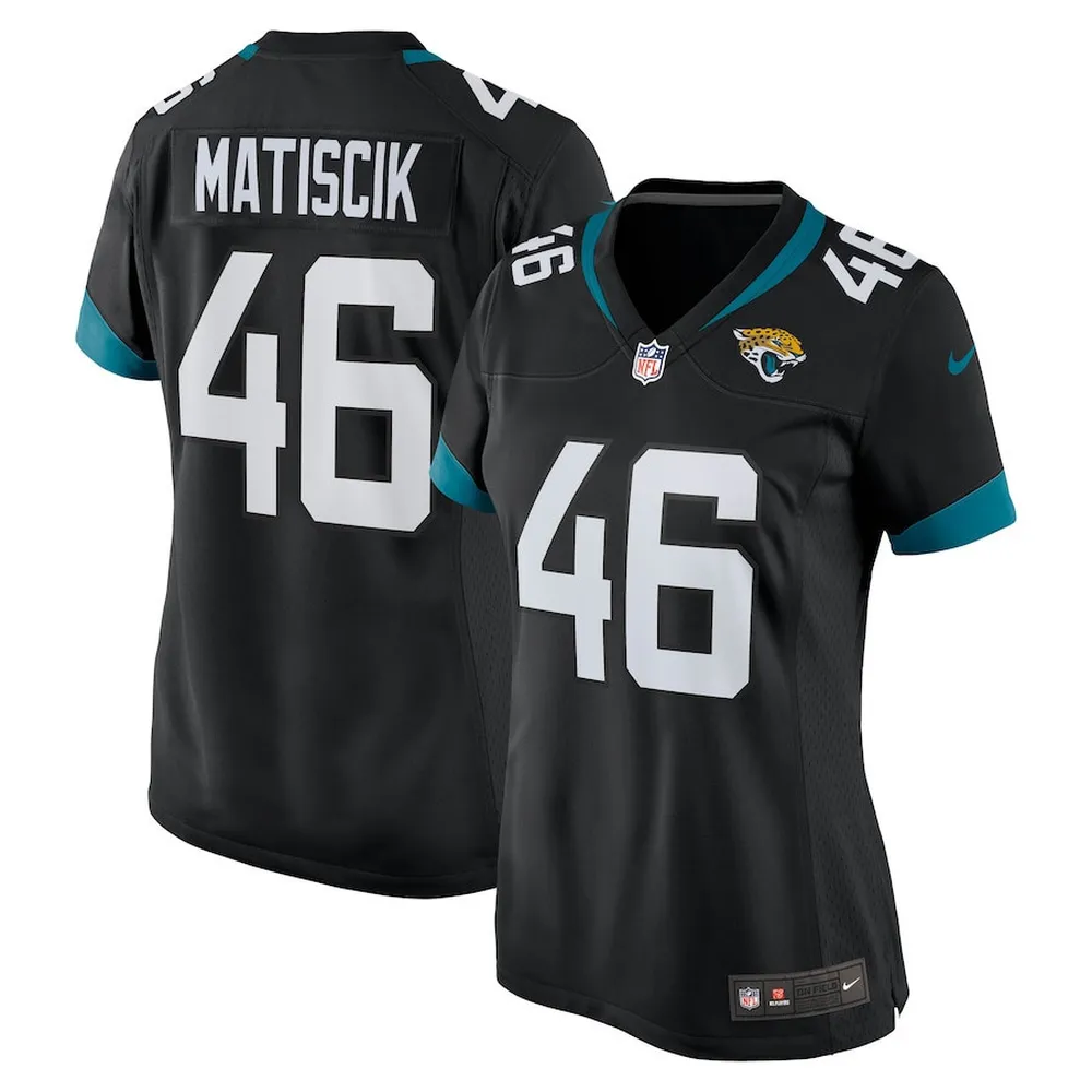 Ross Matiscik 46 Jacksonville Jaguars Women’s Game Jersey – Black