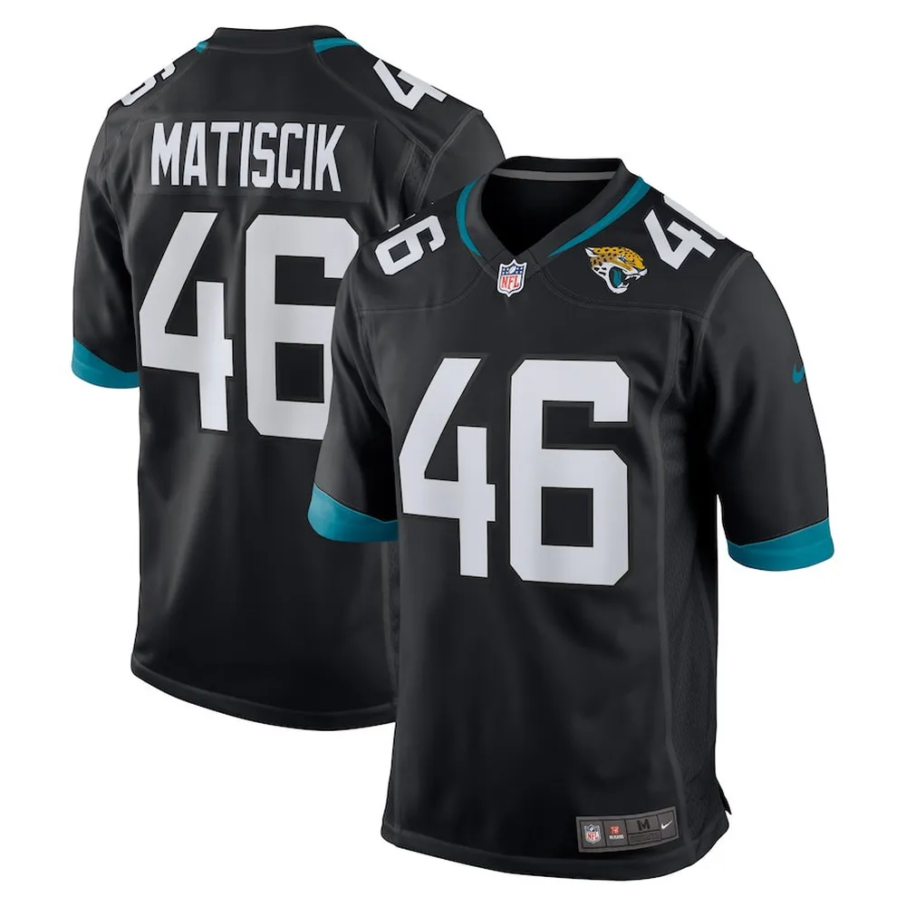 Ross Matiscik 46 Jacksonville Jaguars Men’s Game Jersey – Black