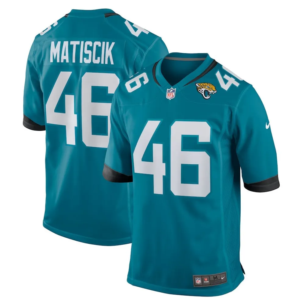 Ross Matiscik 46 Jacksonville Jaguars Men’s Game Jersey – Teal