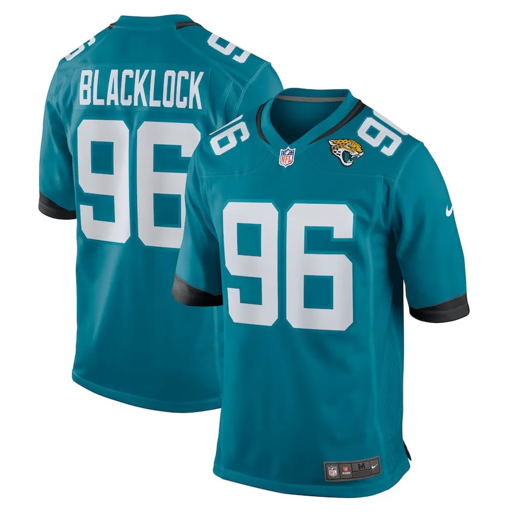 Ross Blacklock 96 Jacksonville Jaguars Men’s Team Game Jersey – Teal