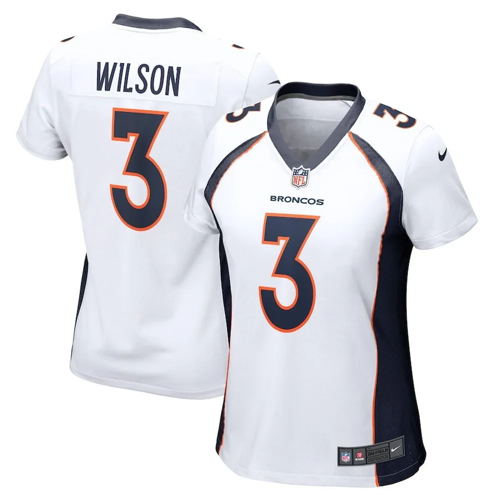 Russell Wilson 3 Denver Broncos White Game Jersey Jersey