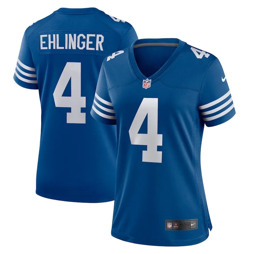 Sam Ehlinger 4 Indianapolis Colts Women’s Game Player Jersey – Blue