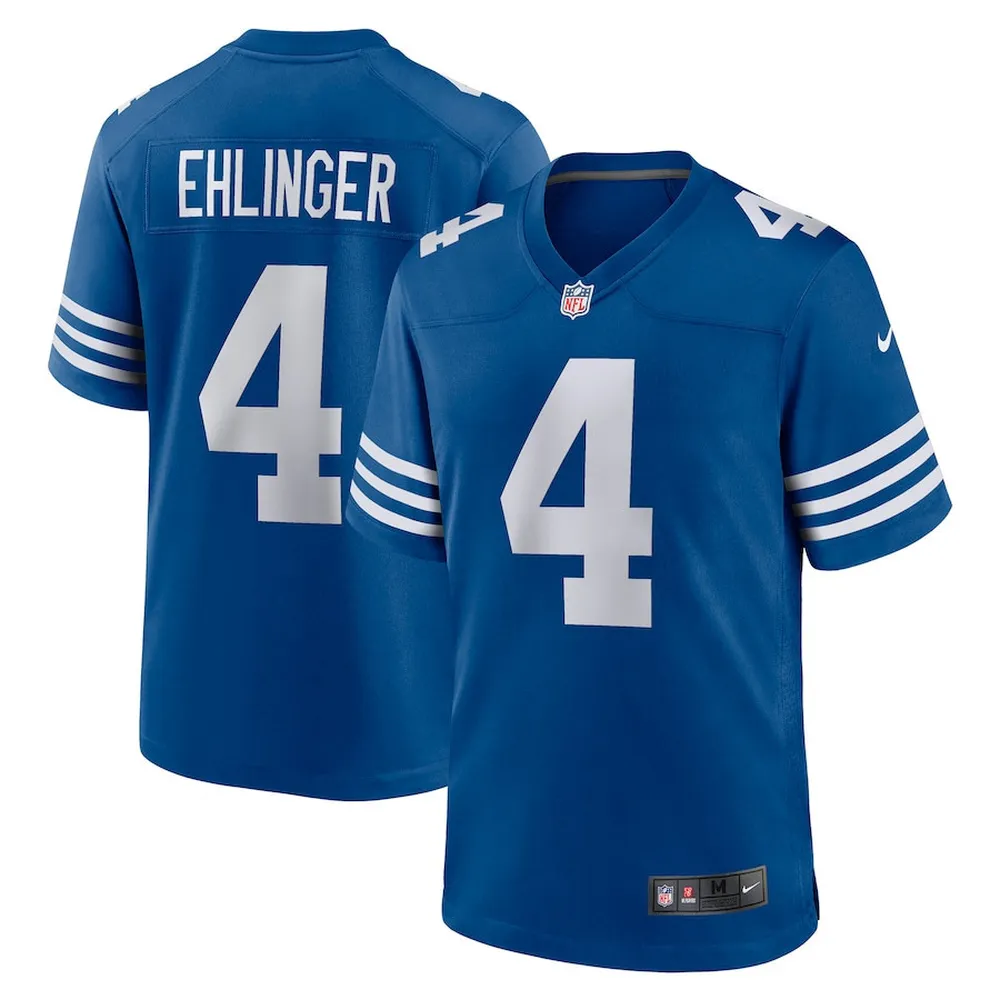 Sam Ehlinger 4 Indianapolis Colts Game Player Jersey – Blue