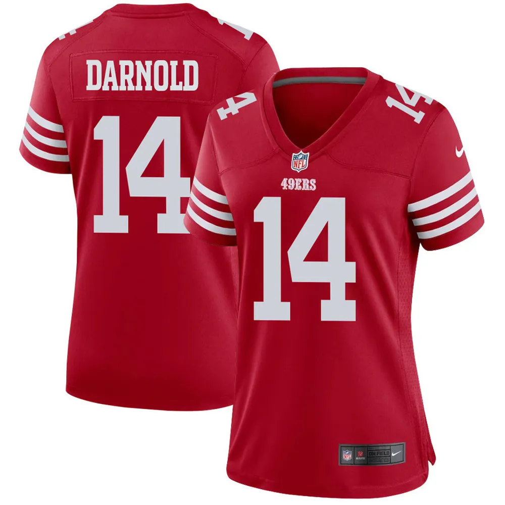 Sam Darnold 14 San Francisco 49ers Women Game Jersey – Scarlet