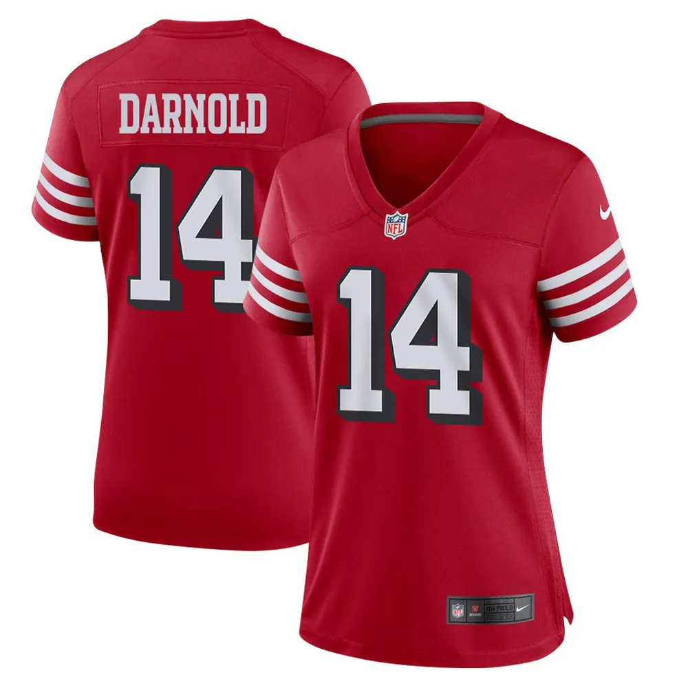 Sam Darnold 14 San Francisco 49ers Women Alternate Game Jersey – Scarlet